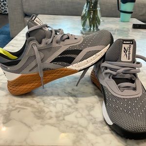 Men’s Grey Reebok Nano X. Size 8.